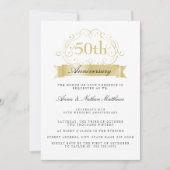 Cartes d'invitation pour les 50 ans de mariage (Devant)