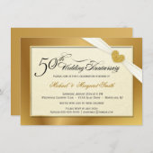 Cartes d'invitation pour les 50 ans de mariage (Devant / Derrière)