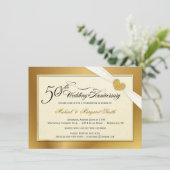 Cartes d'invitation pour les 50 ans de mariage (Debout devant)