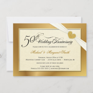 Cartes d'invitation pour les 50 ans de mariage