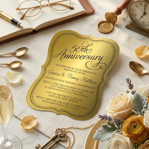 Cartes d'invitation pour les 50 ans de mariage