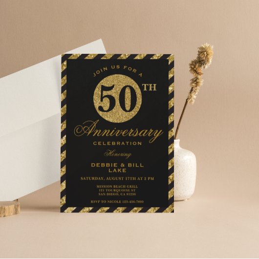 Cartes d'invitation pour les 50 ans de mariage