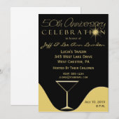 Cartes d'invitation pour les 50 ans de mariage (Devant / Derrière)