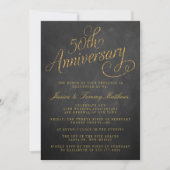 Cartes d'invitation pour les 50 ans de mariage (Devant)