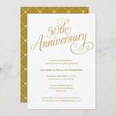 CARTES D'INVITATION POUR LES 50 ANS DE MARIAGE (Devant / Derrière)