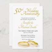 Cartes d'invitation pour les 50 ans de mariage (Devant / Derrière)