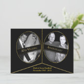 Cartes d'invitation pour les 50 ans de mariage - D (Debout devant)