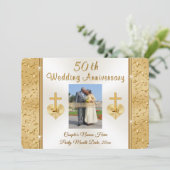 Cartes d'invitation pour les 50 ans de mariage de  (Debout devant)