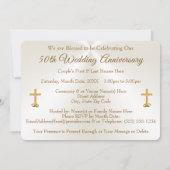 Cartes d'invitation pour les 50 ans de mariage de  (Dos)