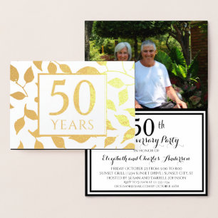 Cartes d'invitation pour les 50 ans de mariage en