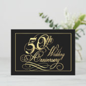 Cartes d'invitation pour les 50 ans de mariage - O (Debout devant)