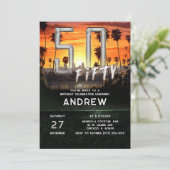 Cartes d'invitation pour les 50 ans d'hommes (Debout devant)
