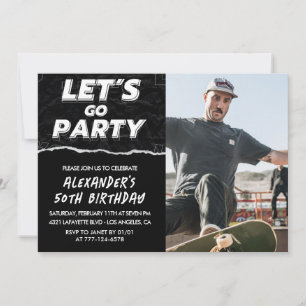 Cartes d'invitation pour les 50 ans Hommes Photo N