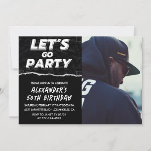 Cartes d'invitation pour les 50 ans Hommes Photo N