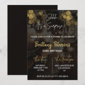 Cartes d'invitation pour les 53 ans Glam Surprise  (Devant / Derrière)