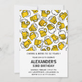 Cartes d'invitation pour les 53 ans Hommes Cheers  (Devant)