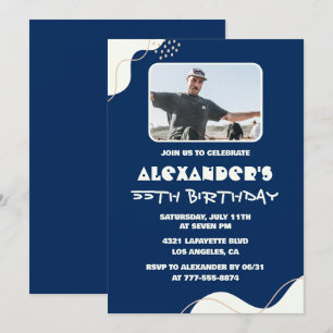 Cartes d'invitation pour les 55 ans Hommes Photo S