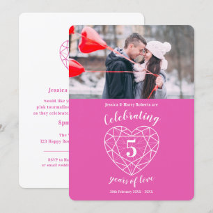 Cartes d'invitation pour les 5 ans d'anniversaire