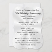 Cartes d'invitation pour les 60 ans de mariage (Dos)