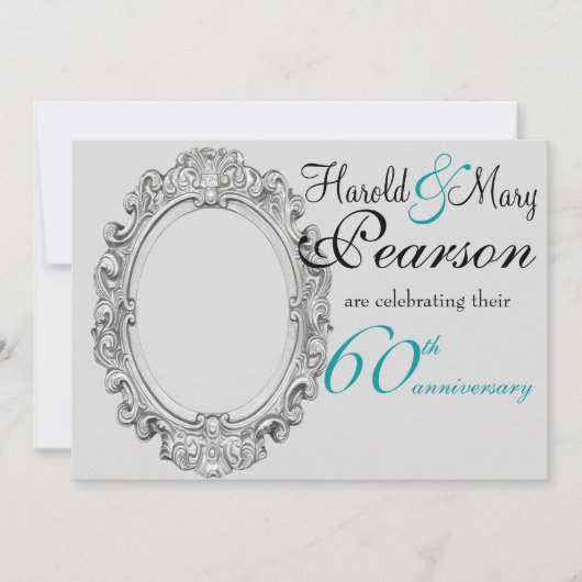 Cartes d'invitation pour les 60 ans de mariage (Devant)