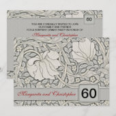 Cartes d'invitation pour les 60 ans de mariage (Devant / Derrière)