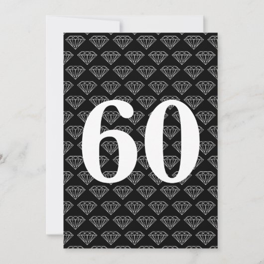 Cartes d'invitation pour les 60 ans de mariage ave (Devant)