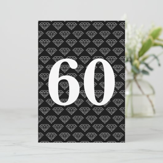 Cartes d'invitation pour les 60 ans de mariage ave (Debout devant)