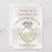 Cartes d'invitation pour les 60 ans de mariage de  (Devant)