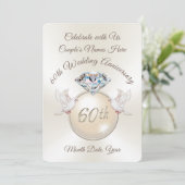 Cartes d'invitation pour les 60 ans de mariage (No (Debout devant)