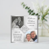 Cartes d'invitation pour les 60 ans de mariage, ph (Debout devant)