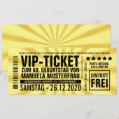 Cartes d'invitation pour les 60 ans (“VIP”) (Devant / Derrière)