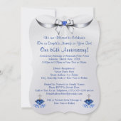 Cartes d'invitation pour les 65 ans de mariage de (Dos)