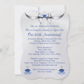 Cartes d'invitation pour les 65 ans de mariage de  (Dos)