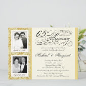 Cartes d'invitation pour les 65 ans de mariage - H (Debout devant)