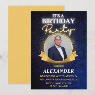 Cartes d'invitation pour les 65 ans d'un homme Élé
