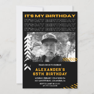 Cartes d'invitation pour les 65 ans Hommes Photo P