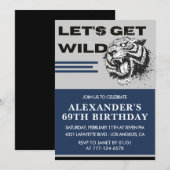 Cartes d'invitation pour les 69 ans des hommes de (Devant / Derrière)