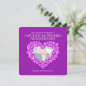 Cartes d'invitation pour les 6 ans de mariage avec (Debout devant)