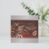 Cartes d'invitation pour les 70 ans de mariage (Debout devant)