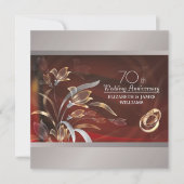 Cartes d'invitation pour les 70 ans de mariage (Devant)
