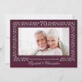 Cartes d'invitation pour les 70 ans de mariage (Devant)