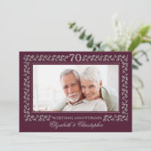 Cartes d'invitation pour les 70 ans de mariage (Debout devant)
