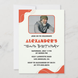 Cartes d'invitation pour les 72 ans d'hommes moder
