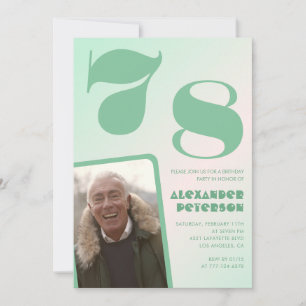 Cartes d'invitation pour les 78 ans avec un dégrad