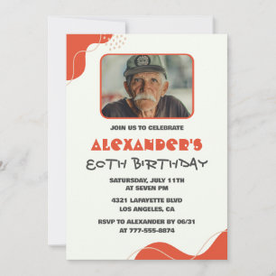 Cartes d'invitation pour les 80 ans d'un homme Mod