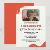 Cartes d'invitation pour les 85 ans Modernes Photo (Devant / Derrière)