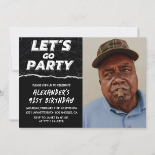 Cartes d'invitation pour les 91 ans Hommes Photo n