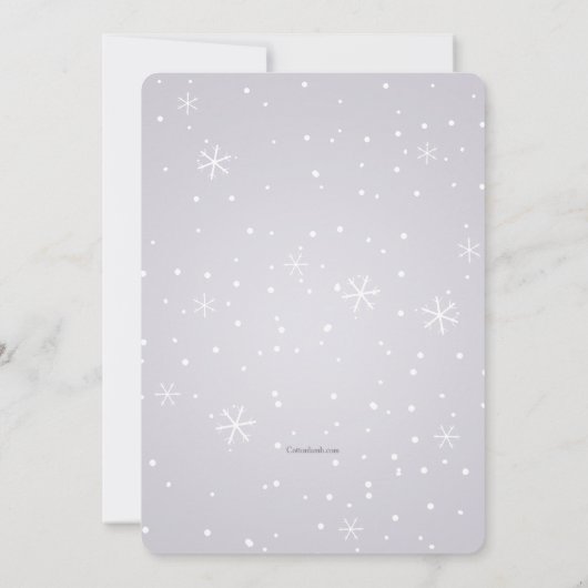 Cartes d'invitation pour les anges de neige (Dos)