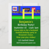 Cartes d'invitation pour les enfants de football (Dos)