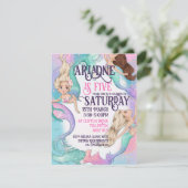 Cartes d'invitation pour les petites sirènes (Debout devant)